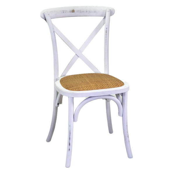 online Sedia Impilabile 50x50xh88 cm in Legno Cross Bianco