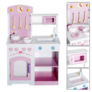 Cucina Giocattolo per Bambini in Legno con Sedia e Accessori 60x35x87 cm 