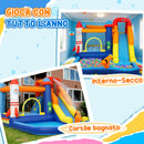 Castello Gonfiabile da Giardino 360x250x195 cm Parco Acquatico 5 in 1 in Tessuto Oxford Multicolore      