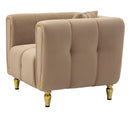 Poltrona Alma Grigio con Cuscino 81x97x71 cm in Legno e Poliestere      