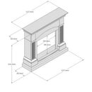 Cornice da Pavimento per Inserto Camino Elettrico 113,7x102,2x28,2 cm in MDF Sined Cetona Turchese