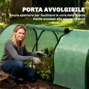 Serra da Giardino a Tunnel 200x100x80 cm in Acciaio e con Copertura in PVC Verde      