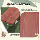 Set Tavolo da Picnic per Bambini 3-8 Anni 89x79x50 cm con Panche in Legno Marrone      