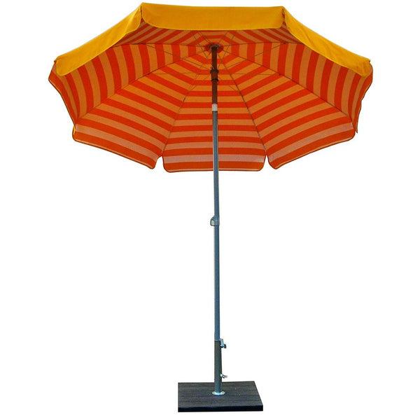 sconto Ombrellone da Giardino Ø2 m Palo Ø33 mm in Acciaio Maffei Venezia Duplex Giallo/Bianco e Giallo