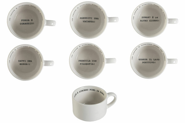 prezzo Set 12 Tazzine da Caffè 90 ml in New Porcellana Villa d'Este Home Tivoli Caffeomanzia