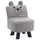 Sedia Poltrona per Bambini 30x30x45 cm Design Orsetto Morbido Grigio
