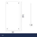 Pannello Fonoassorbente da Soffitto con Kit di 4 Cavetti 150x50 cm Finitura Antracite     