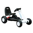 Go-Kart a Pedali per Bambini Bianco e Nero 