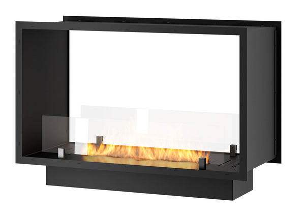 prezzo Camino a Bioetanolo da Incasso 83,5x58,5x35 cm Bifacciale 2 Side 800 Slim Nero con Vetro