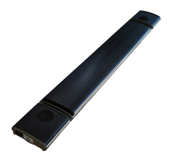 sconto Stufa Elettrica ad Infrarossi da Parete Soffitto 97x18,9x6,7 cm 1000W con Altoparlanti Bluetooth Nero