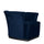 Poltrona Argentario 90x85x70 cm in Velluto Berger blu notte base nera