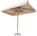 Ombrellone da Giardino 2x3 m Palo Ø48 mm in Legno Telo in Acrilico con Balza Danieli Sydney Ecrù