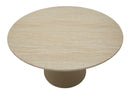 Tavolo da Pranzo Stoccolma Crema Ø120x86 cm in MDF e Ferro Crema      