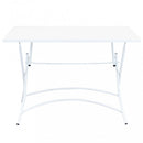 Tavolo Bristol 110x70x72 h cm in Acciaio Bianco