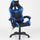 Sedia da Gaming con Led RGB Altezza Regolabile 106-116 cm in Pelle PU Blu e Nero
