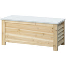 Baule da Esterno 110x50x50 cm Capacità da 155L con Coperchio e 2 Ammortizzatori in Metallo e Legno      