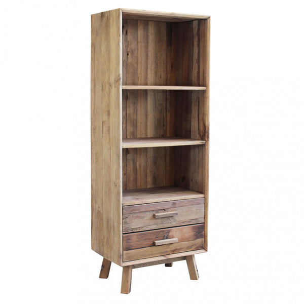 Libreria Justin 60x40x160 h cm in Pino riciclato Marrone online
