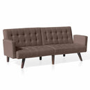 Divano Letto 192x75x76 cm in Tessuto Marrone