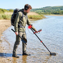 Metal Detector per Adulti 139x26x30 cm 4 Modalità Bobina IP68 Impermeabile Display LCD Nero      
