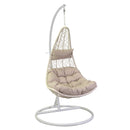 Dondolo Pensile da Giardino 80x69xh200 cm con Cuscini Triton Bianco