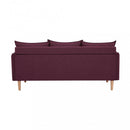 Divano 3 Posti Florin 188x84x51 h cm in Tessuto Viola
