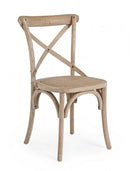 Sedia Cross Grigio Naturale in Legno