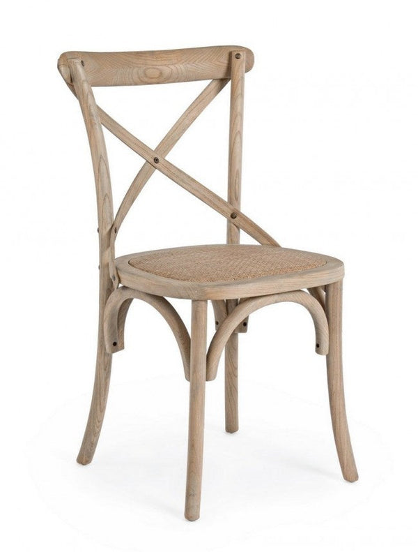 Sedia Cross Grigio Naturale in Legno online