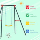 Altalena per Bambini da Giardino 155x160x180 cm in Metallo Verde