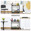 Carrello da Cucina 79,5x38x80 cm in Stile Industriale Marrone Rustico