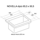 Mobile Lavatoio 65,5x50,5x87 cm 2 Cassetti Montegrappa Novella Dipiù Bianco