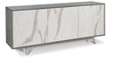 Mobile 3 Ante 177x74x41 cm Cemento/Marmo Calacatta