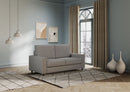 Divano 2 Posti 168x85x85 cm Sakar in Tessuto Grigio