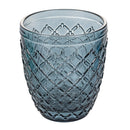 Set 6 Bicchieri Acqua Castle Ocean in Vetro VdE Tivoli 1996 Blu
