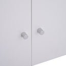 Archivio da Ufficio 3 Ripiani in Metallo Bianco 65x36x105 cm 