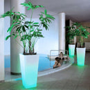 Vaso Luminoso da Giardino a LED 30x30x60 cm in Resina 5W Cedar Multicolore