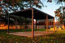 Pergola da Giardino 3,6x6 m in Alluminio con Tenda Laterale Grigio Antracite