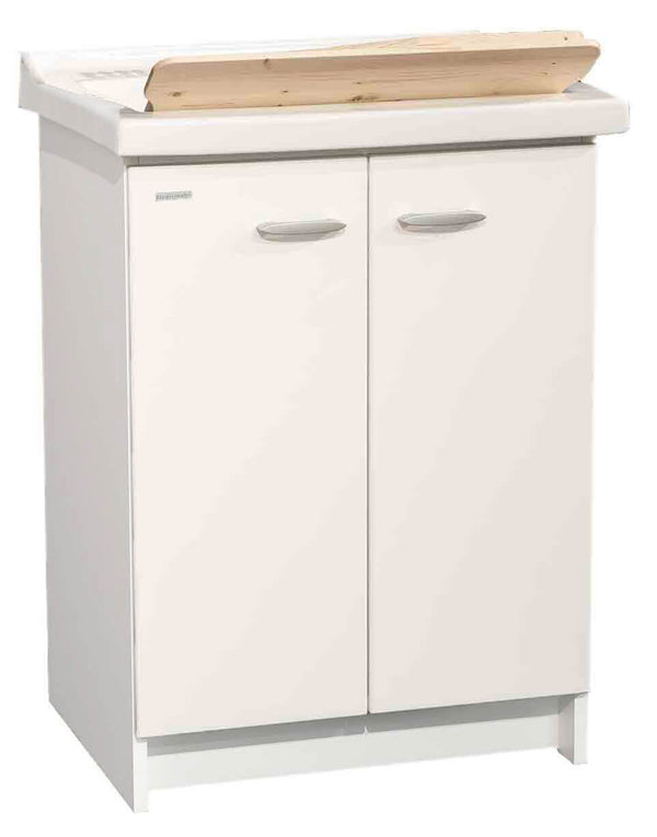prezzo Mobile Lavatoio 63x50x87 cm 2 Ante Asse in Legno Montegrappa Acqua Marella Bianco Lucido