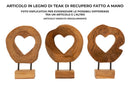 Scultura Hasi 20x10x28 cm in Teak Riciclato         