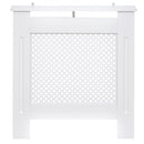 Copritermosifone in Legno a Griglia Bianco 78x82x19 cm 