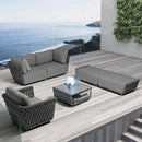 Poltrona Galapagos 93x85x83 h cm in Alluminio Antracite