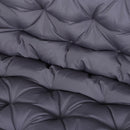 Cuscino da Giardino 2 Posti 132x110x10 cm con Schienale per Panche e Dondoli in Poliestere Grigio Scuro      
