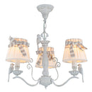 Lampadario Elegant in Metallo Bird Bianco Antique