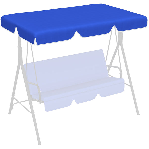 Tettuccio di Ricambio per Dondolo 192x144 cm in Poliestere Blu sconto