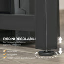 Scrivania da Ufficio 120x60x73,5 cm in Metallo e Truciolare Marrone e Nero