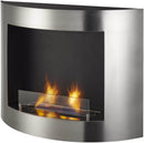 Camino a Bioetanolo da Parete 73x22 cm Ruby Fires Corato in Acciaio