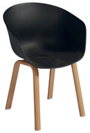 Sedia 65x51x80 cm in Ferro e Polipropilene Onice Nero