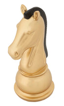Statua Cavallo Oro e Nero 10,5x8,5x19 cm in Poliresina