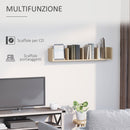 Mensola Scaffale Libreria Porta CD in Legno 95x17x16.5 cm 