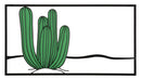 Pannello da Muro Cactus 60x1,3x33 cm in Ferro Multicolor      