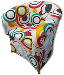 Poltrona Imbottita 65x65x75 cm in Tessuto Renier Cerchi
